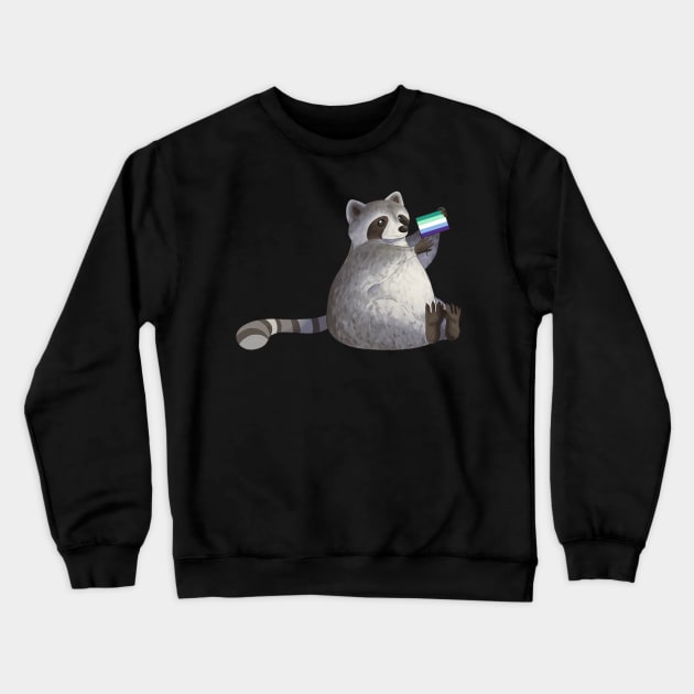 MLM Pride Raccoon Crewneck Sweatshirt by celestialuka